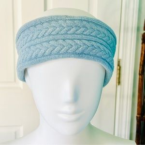 Vintage Marker Cable Knit Lambswool/Angora Ear Warmer